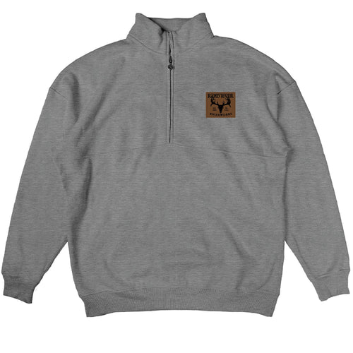 RRK 1/2 Zip Gunmetal w/leather RRK Patch