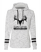 Womens Fleece Striped Sleeve Hoodie